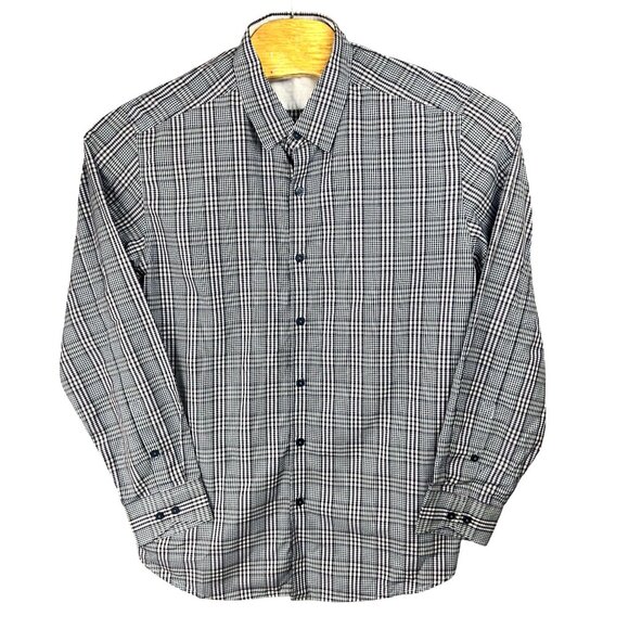 Tommy Bahama Island Modern Fit Plaid Shirt Men XL Blue/White Cotton Long Sleeve - Picture 1 of 12